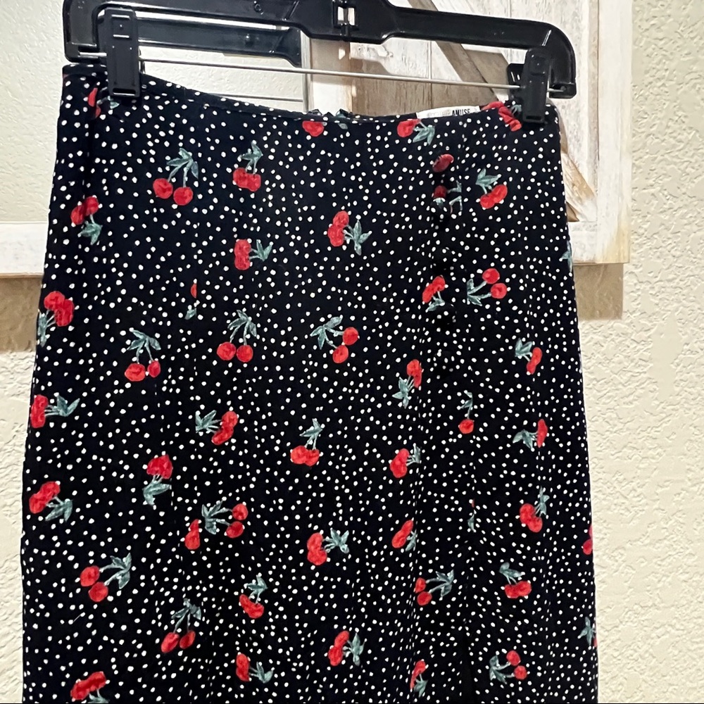 High Slit Amuse Society Cherry Skirt